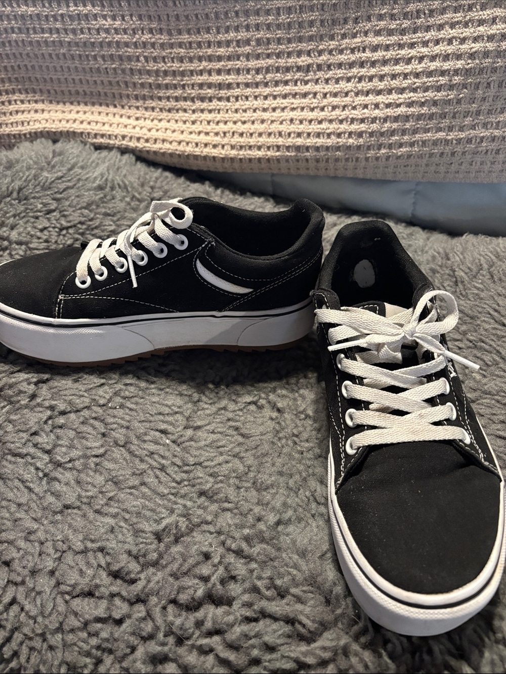 Black Platform Vans